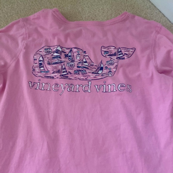 Vineyard vines pink / coral long sleeve t shirt - Picture 2 of 3